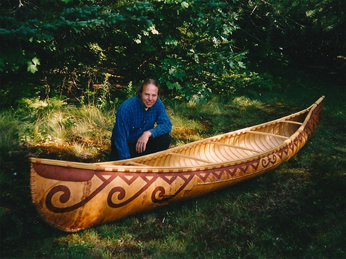 Canoe and builder