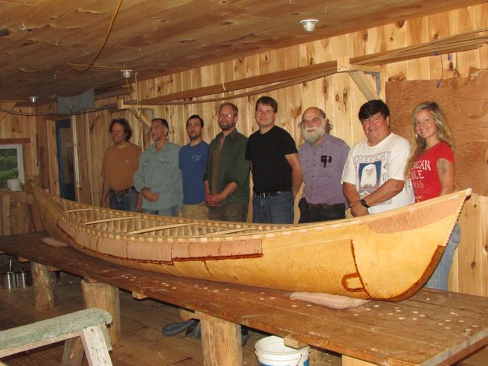 Canoe and crew